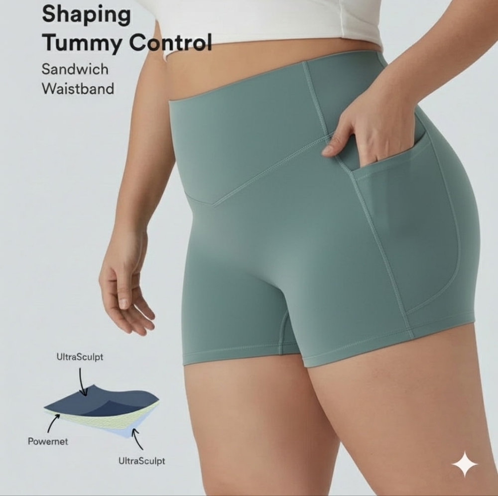 Halara UltraSculpt™ High Waisted Tummy Control Pocket Shaping Training 3" Shorts